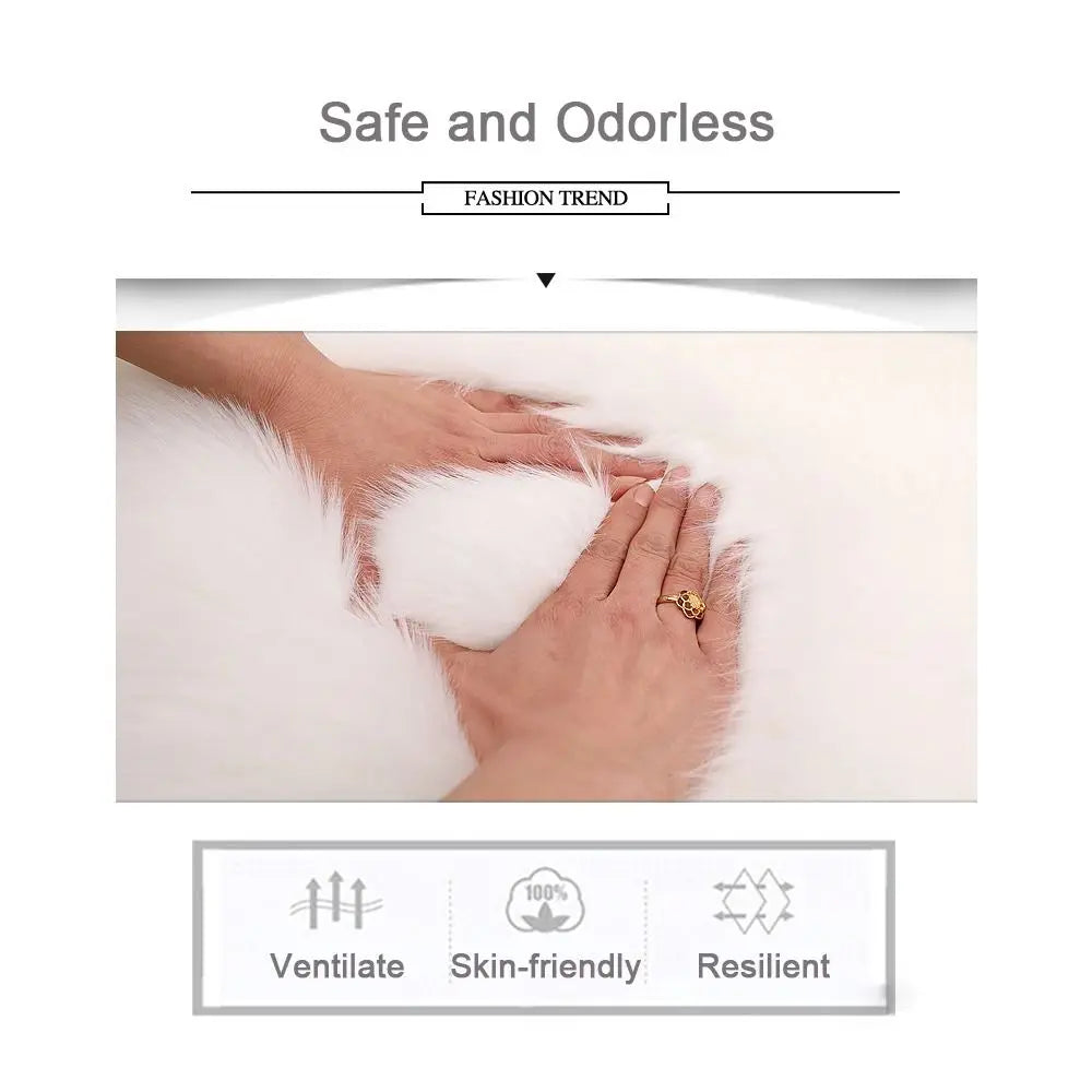 Flauschiger Schaffellteppich