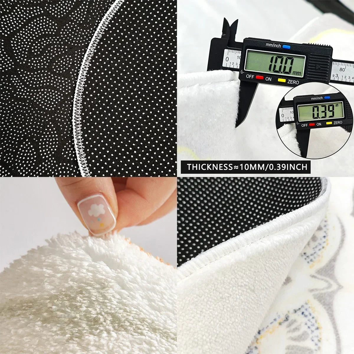 Cremefarbener Kaschmirteppich