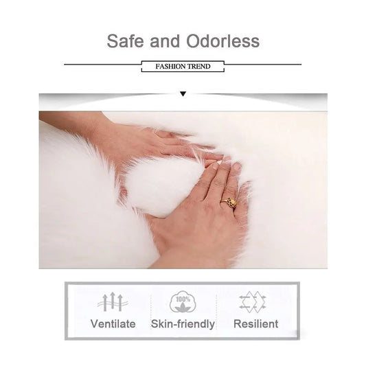 Flauschiger Schaffellteppich