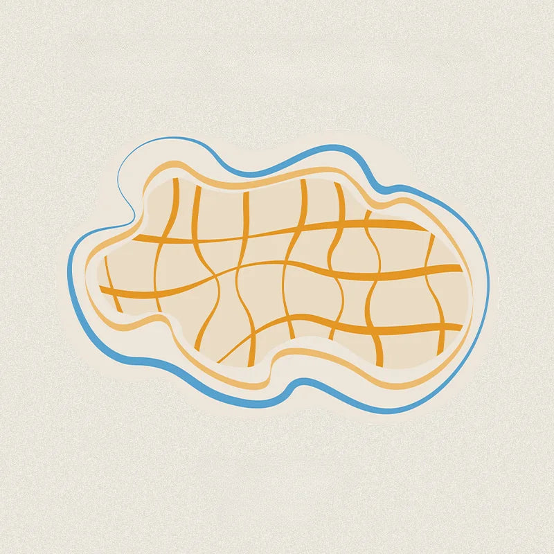 Weicher Teppich in Sonderform