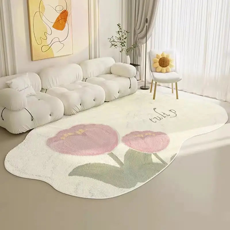 Blumen-Plüschteppich