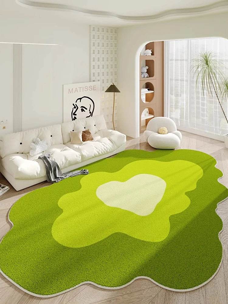 Weicher Teppich in Sonderform