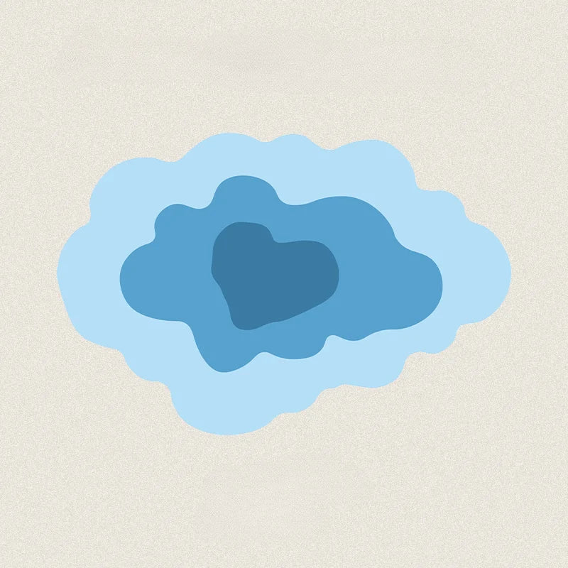 Weicher Teppich in Sonderform