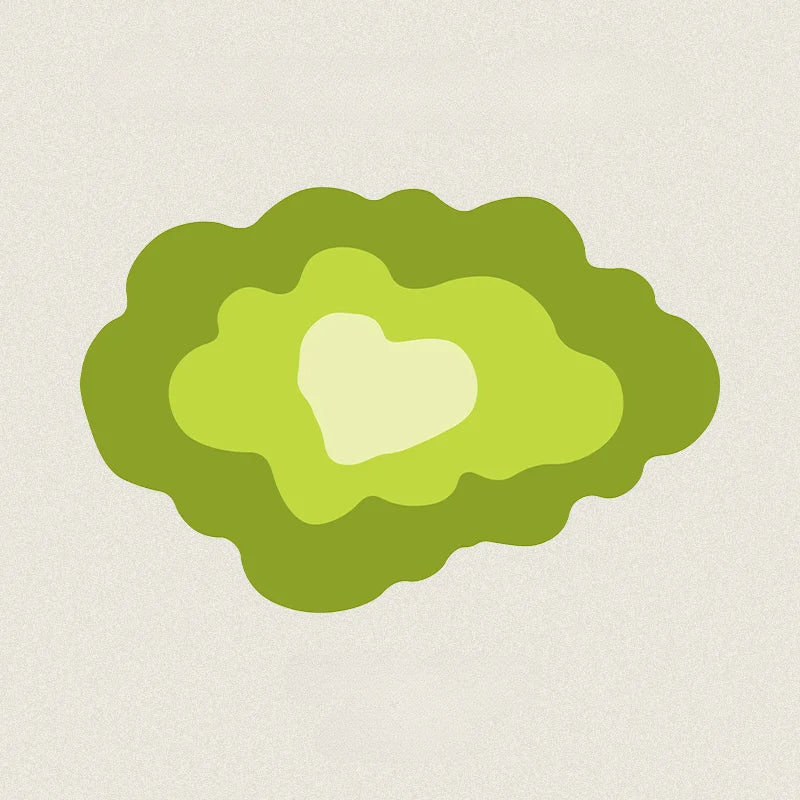 Weicher Teppich in Sonderform